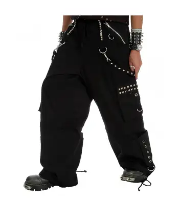 Men Punk Trouser Gothic Studs Chain Pant