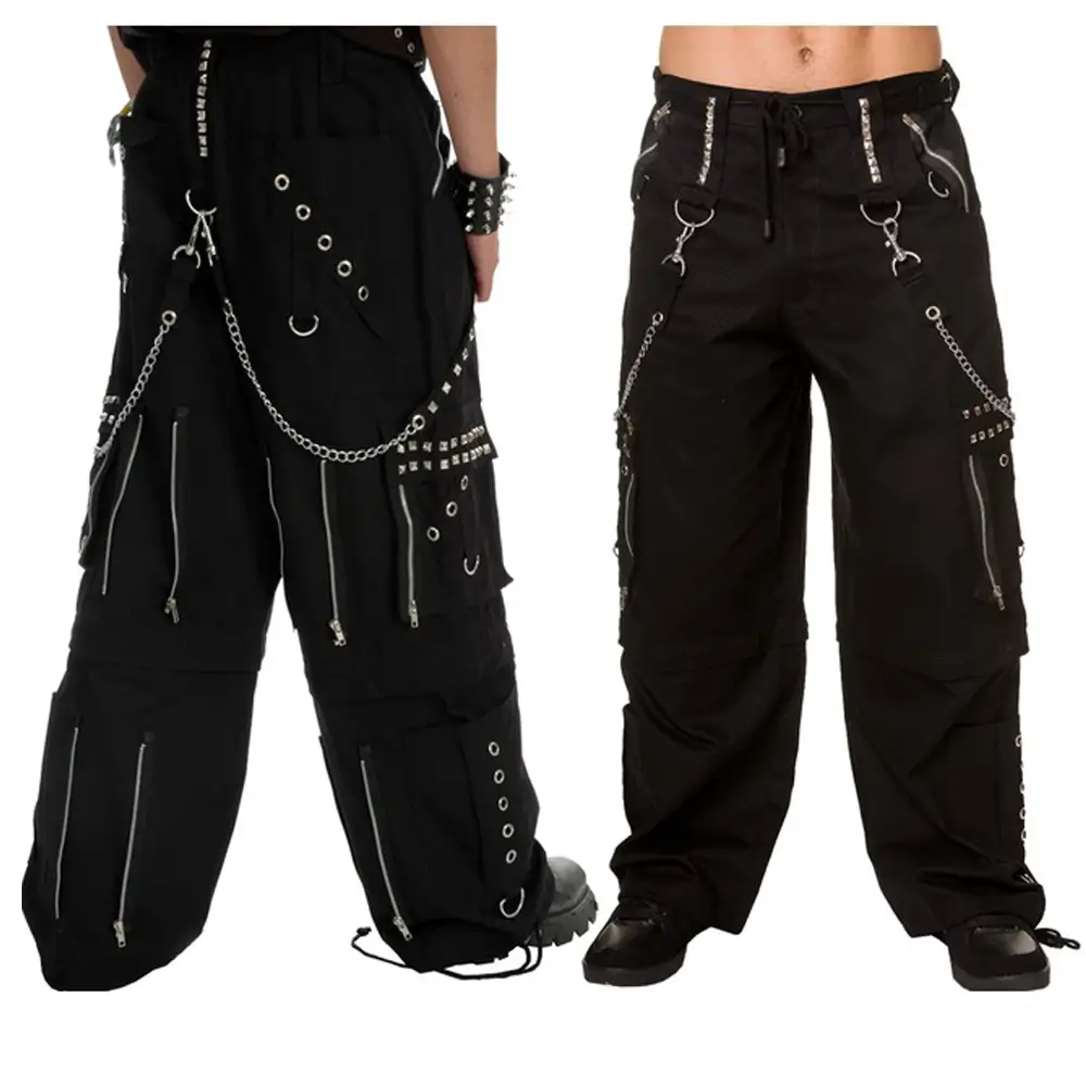 Men Punk Trouser Gothic Studs Chain Pant | Gothic pants