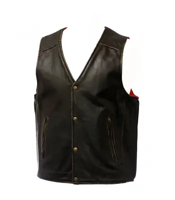 Men Steampunk VTG Genuine Leather Vest