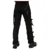 Goth Buckle Pant Mens | Punk Black Cyber Trouser With Straps