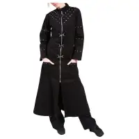 Full Zip Studded Trench Industrial Coat