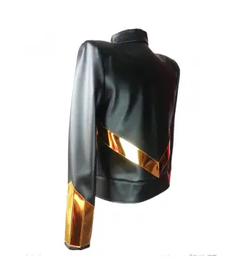 Nightclub Gold Fashion Unisex Leather Jacket