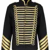 Men Military Drummer Silver Gold Gothic Army Jacket