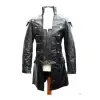 Men's gothic lambskin leather jacket, designed for an edgy, bold look.