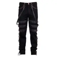 Engine Steampunk Gothic Pants With Straps
