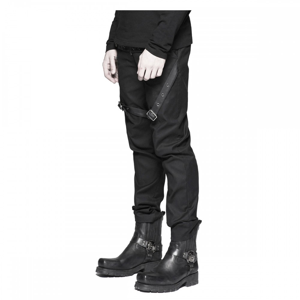 Men Steampunk Leather Straps Military 