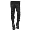 Men Steampunk Leather Straps Military Style Pant |Men Gothic Pants