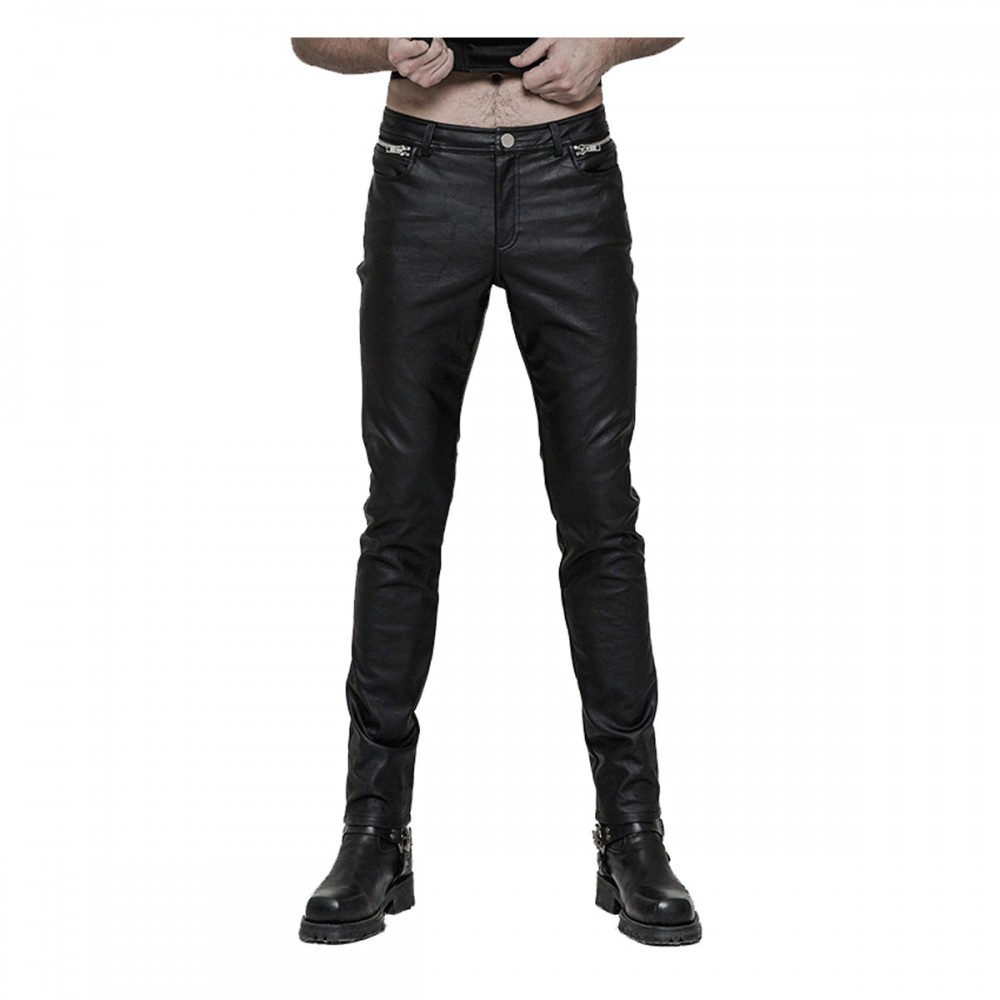 Gothic Steampunk Black Trouser Pu 