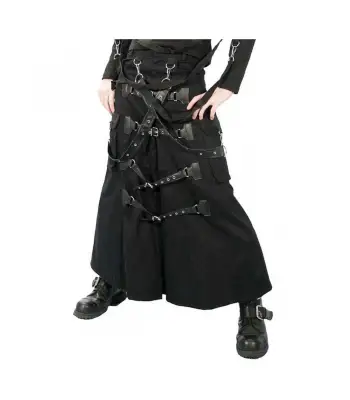 Men's Gothic Trouser Cyber Punk Skirt Long Pant