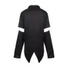 Men's Gothic long sleeve shirt with punk cutout strap details.