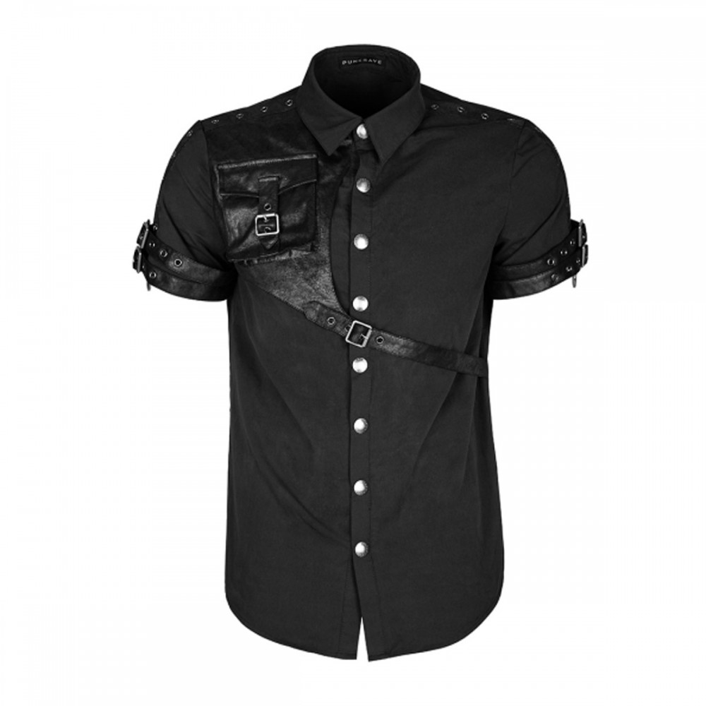 Leather strap shirt Clearance