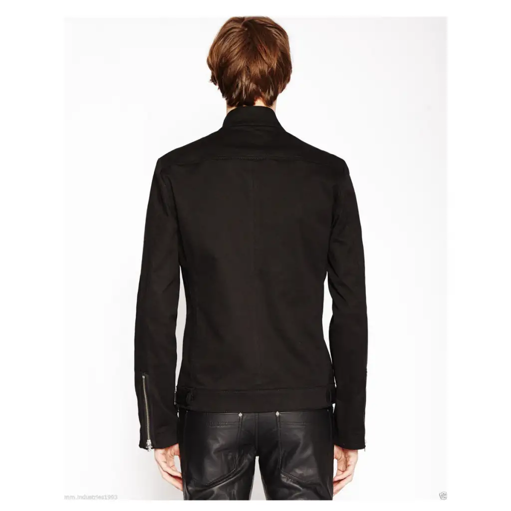 Men Punk Motorcycle Rock Jacket Black Gothic EMO Jacket