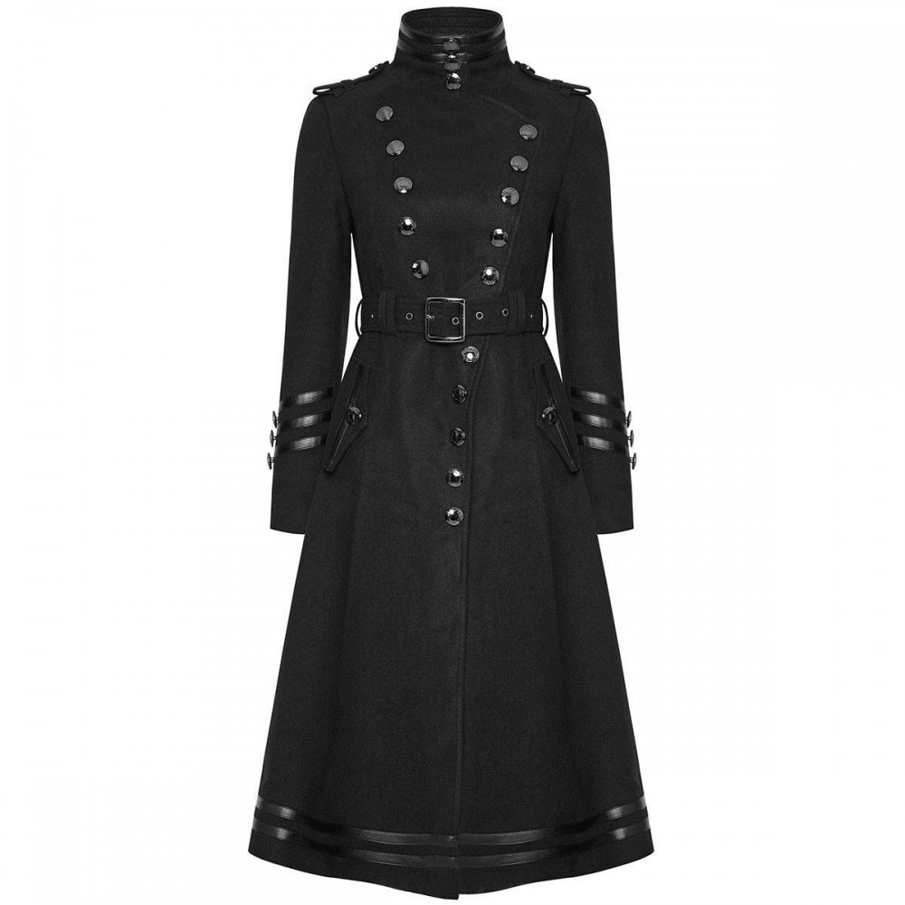 womens military long coat