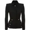 Women Military Style Gothic Officer Wool Coat Jacket