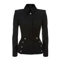 Women Military Style Gothic Officer Wool Coat Jacket