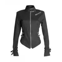 Women Gothic Metal Jacket Long Sleeve Cotton Gothic Jacket