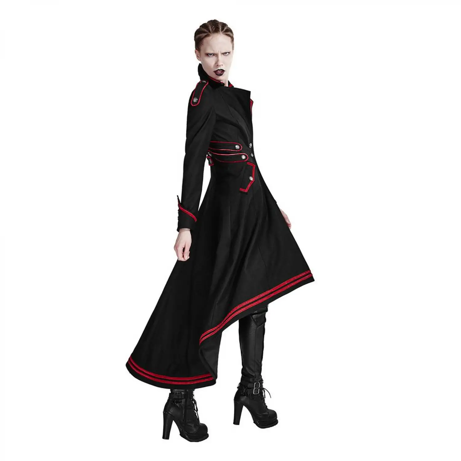 Steampunk Military Goth Coat Women Gothic Long Coat Steampunk Military Goth Coat Women Gothic Long Coat