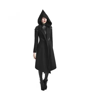 Women Cyber Punk Hooded Long Gothic Coat